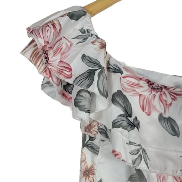 Shein Plus Ruffle Off Shoulder Floral Top - Picture 6 of 7